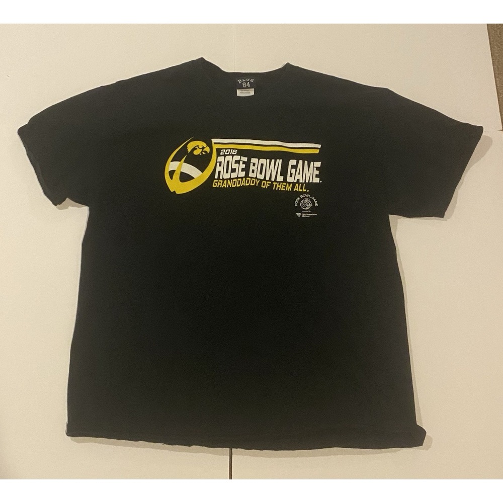 2016 Rose Bowl Game T Shirt Iowa Hawkeyes Granddaddy of Them All Mens XL Black